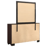 Kauffman 6-drawer Dresser with Mirror Dark Cocoa - Tampa Furniture Outlet