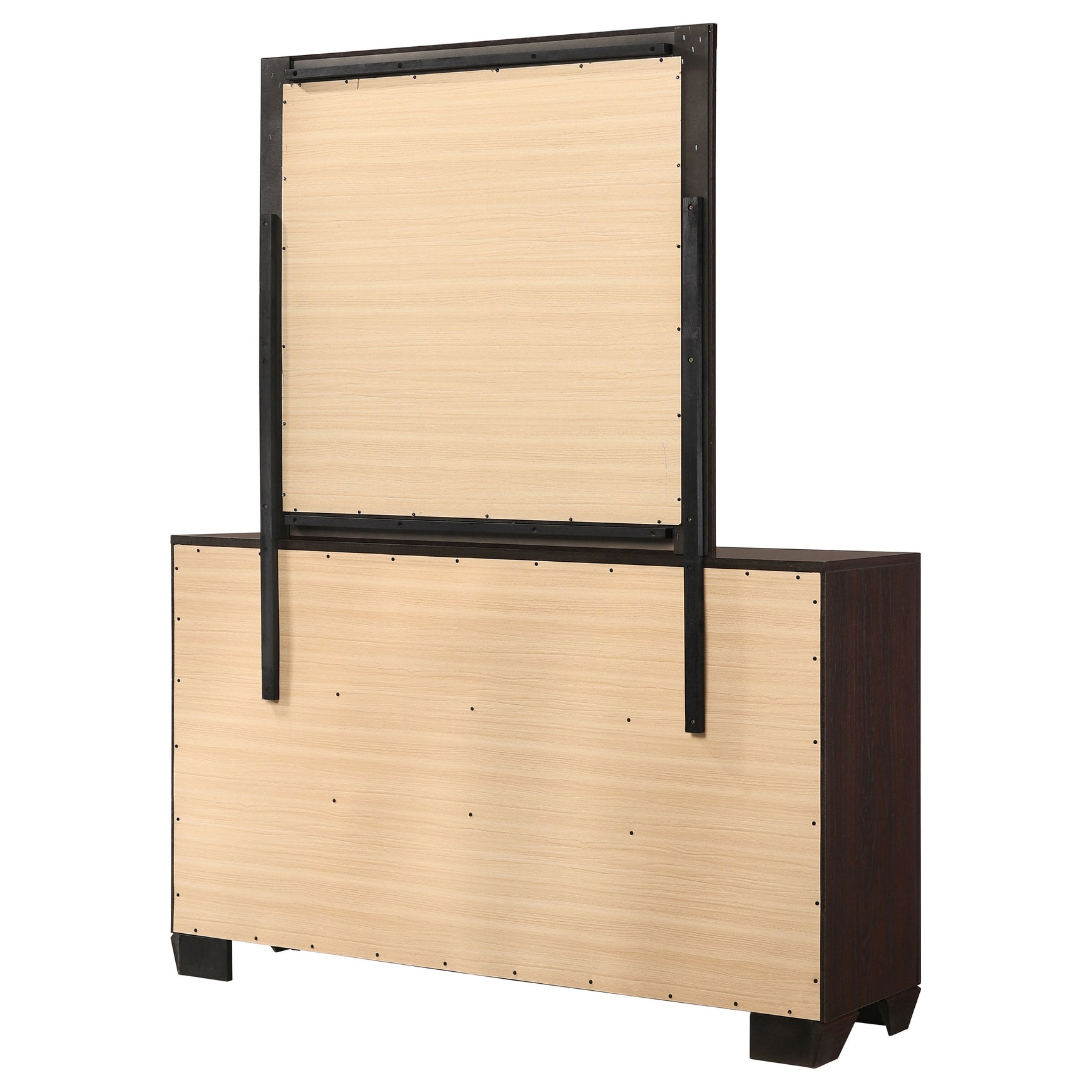 Kauffman 6-drawer Dresser with Mirror Dark Cocoa - Tampa Furniture Outlet