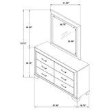 Kauffman 6-drawer Dresser with Mirror Dark Cocoa - Tampa Furniture Outlet