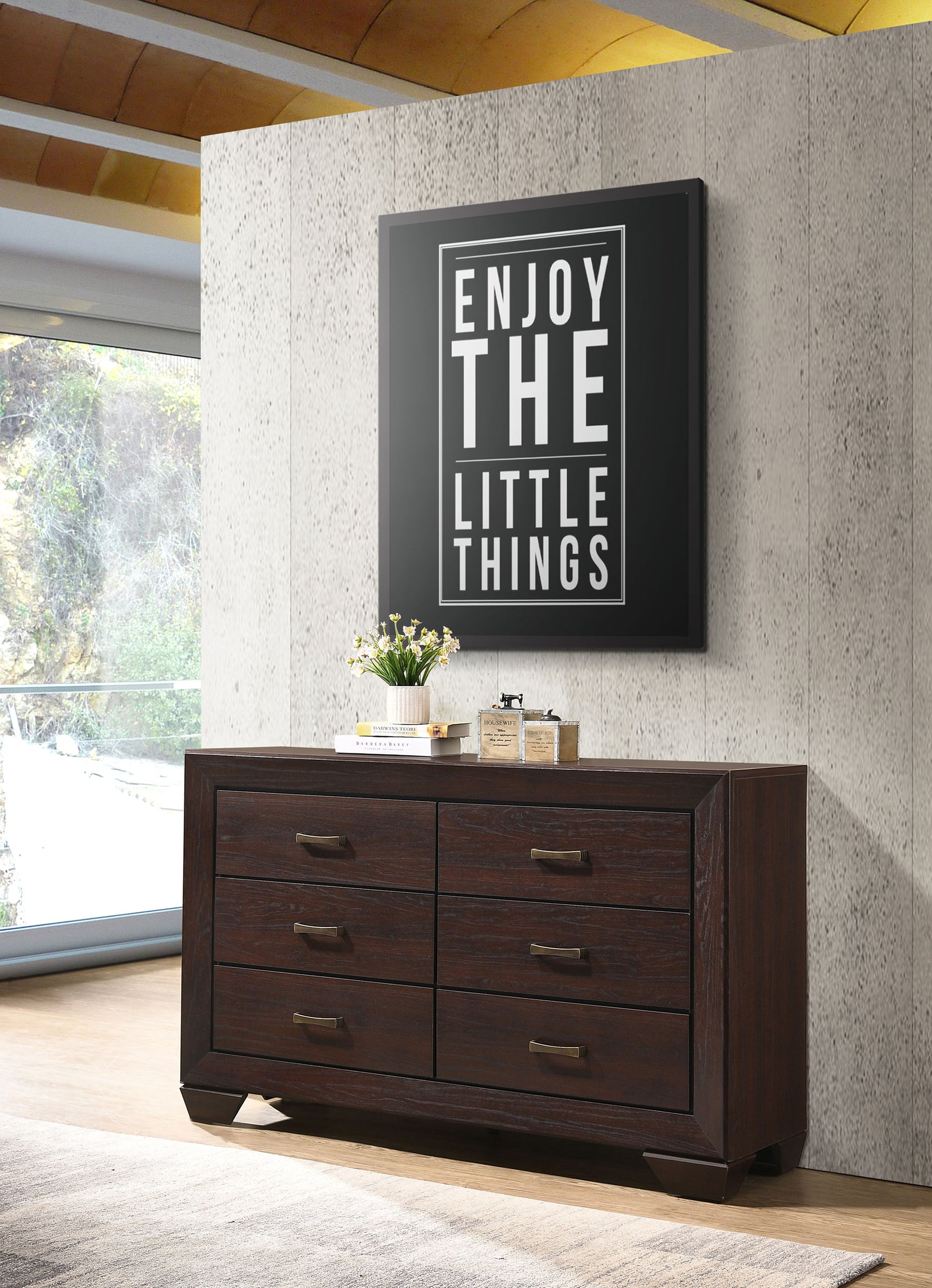 Kauffman 6-drawer Dresser Dark Cocoa - Tampa Furniture Outlet