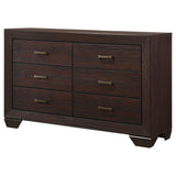 Kauffman 6-drawer Dresser Dark Cocoa - Tampa Furniture Outlet