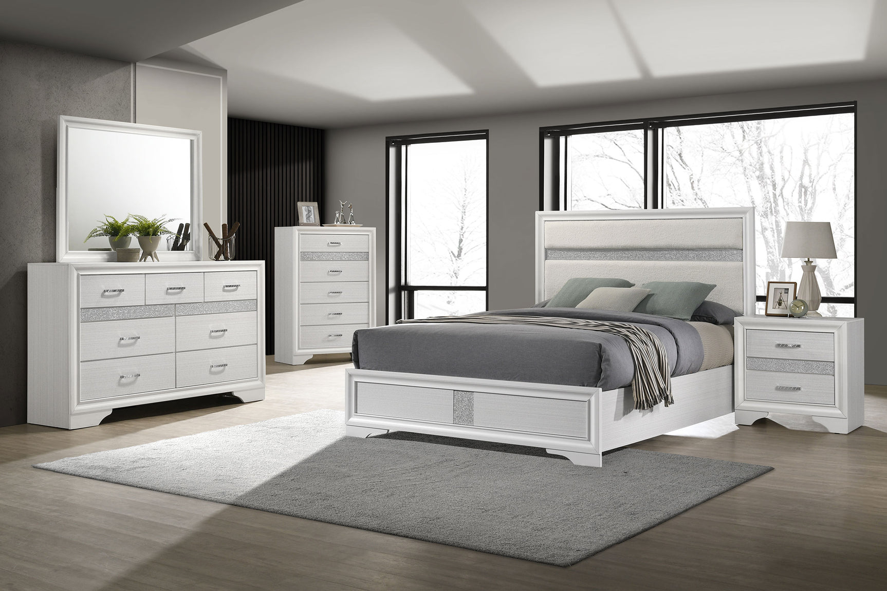 Tampa Furniture Outlet - Coaster - Miranda 5-piece Full Bedroom Set White - 205110F-S5
