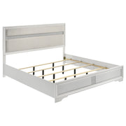 Tampa Furniture Outlet - Coaster - Miranda 54-inch Upholstered Eastern King Panel Bed White - 205110KE