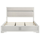 Miranda 54-inch Upholstered Eastern King Panel Bed White - Tampa Furniture Outlet