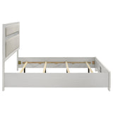 Miranda 54-inch Upholstered Eastern King Panel Bed White - Tampa Furniture Outlet