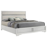Miranda 54-inch Upholstered California King Panel Bed White - Tampa Furniture Outlet