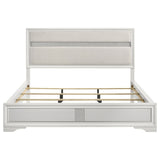 Miranda 54-inch Upholstered California King Panel Bed White - Tampa Furniture Outlet