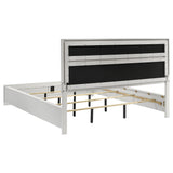 Miranda 54-inch Upholstered California King Panel Bed White - Tampa Furniture Outlet