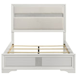 Miranda 54-inch Upholstered Queen Panel Bed White - Tampa Furniture Outlet