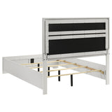 Miranda 54-inch Upholstered Queen Panel Bed White - Tampa Furniture Outlet