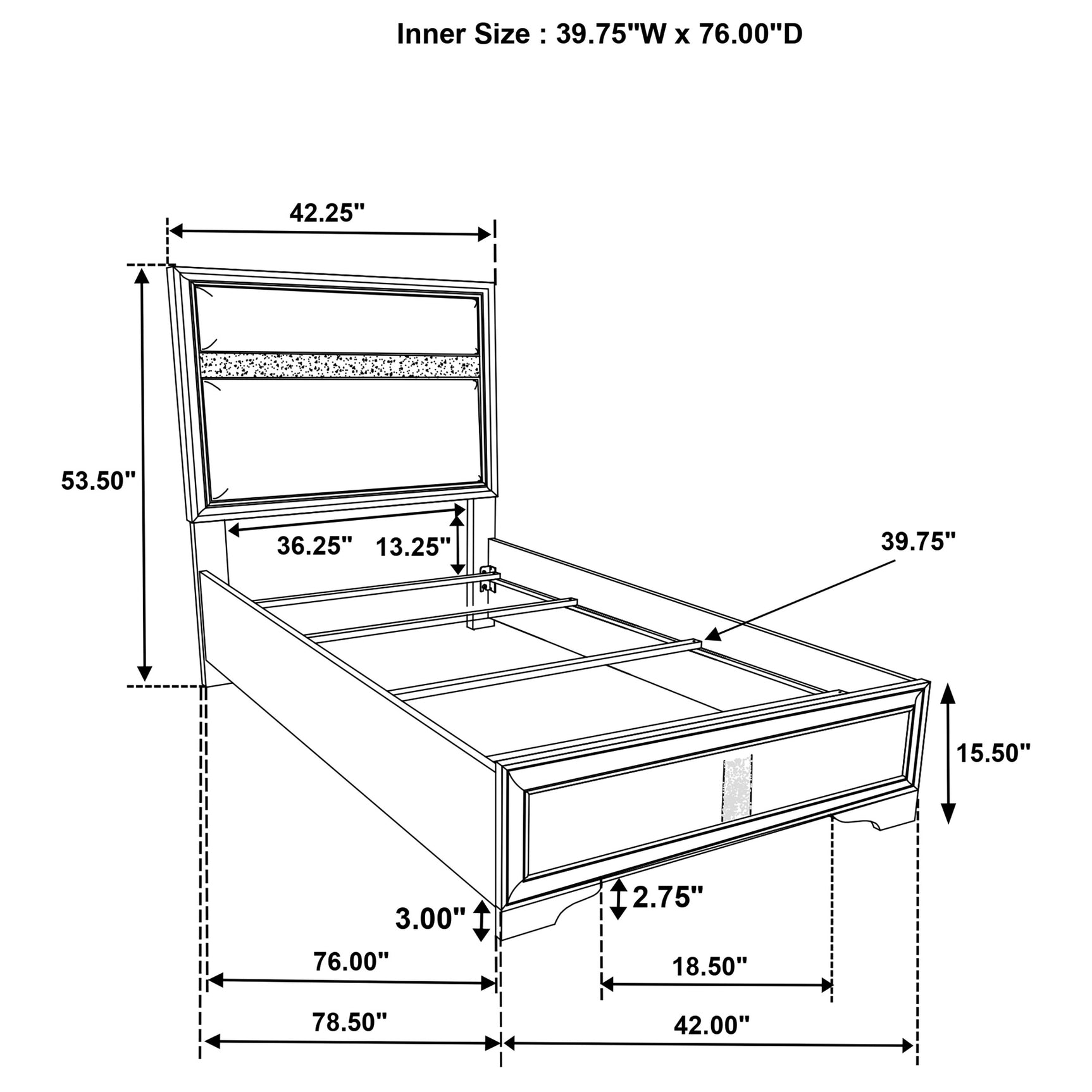 Miranda 5-piece Twin Bedroom Set White - Tampa Furniture Outlet