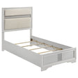 Tampa Furniture Outlet - Coaster - Miranda 54-inch Upholstered Twin Panel Bed White - 205110T