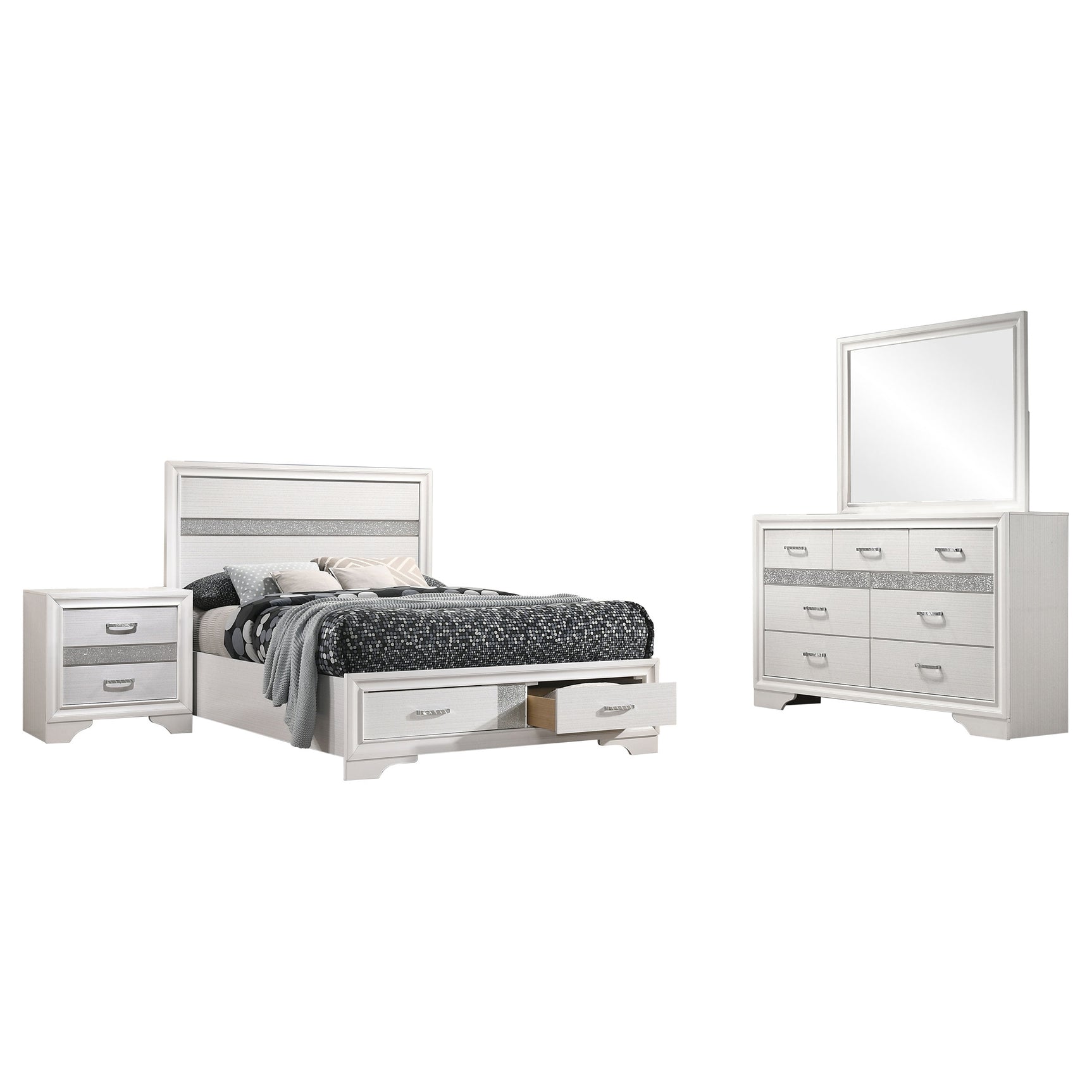 Miranda 4-piece Full Bedroom Set White - Tampa Furniture Outlet