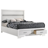 Miranda 51-inch Wood Full Storage Panel Bed White - Tampa Furniture Outlet