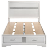 Miranda 51-inch Wood Full Storage Panel Bed White - Tampa Furniture Outlet