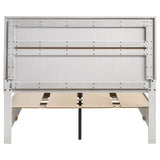 Miranda 51-inch Wood Full Storage Panel Bed White - Tampa Furniture Outlet