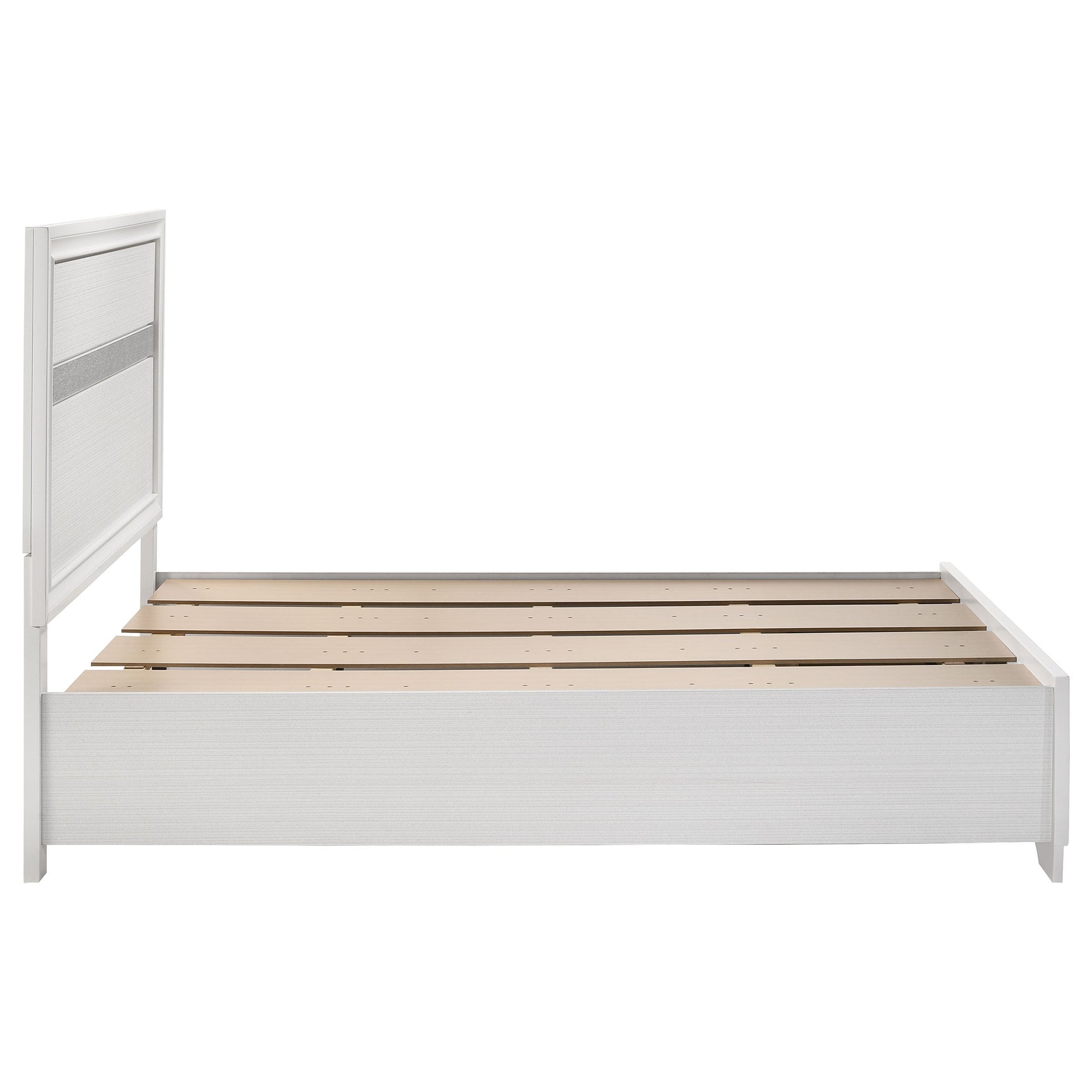 Miranda 51-inch Wood Full Storage Panel Bed White - Tampa Furniture Outlet