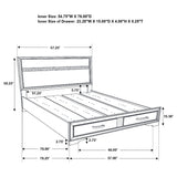 Miranda 51-inch Wood Full Storage Panel Bed White - Tampa Furniture Outlet