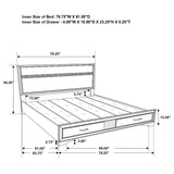 Miranda 5-piece Eastern King Bedroom Set White - Tampa Furniture Outlet