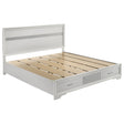 Tampa Furniture Outlet - Coaster - Miranda 51-inch Wood Eastern King Storage Panel Bed White - 205111KE