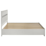 Miranda 51-inch Wood Eastern King Storage Panel Bed White - Tampa Furniture Outlet