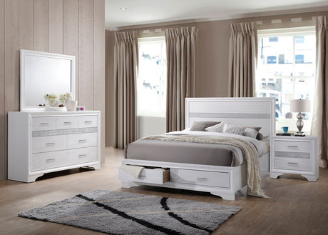 Tampa Furniture Outlet - Coaster - Miranda 4-piece California King Bedroom Set White - 205111KW-S4