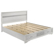 Tampa Furniture Outlet - Coaster - Miranda 51-inch Wood California King Storage Panel Bed White - 205111KW
