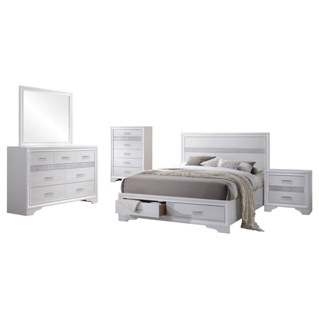 Miranda 5-piece Queen Bedroom Set White - Tampa Furniture Outlet