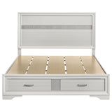 Miranda 51-inch Wood Queen Storage Panel Bed White - Tampa Furniture Outlet