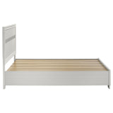 Miranda 51-inch Wood Queen Storage Panel Bed White - Tampa Furniture Outlet
