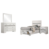 Miranda 4-piece Twin Bedroom Set White - Tampa Furniture Outlet