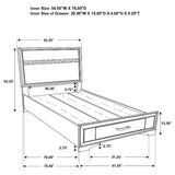 Miranda 4-piece Twin Bedroom Set White - Tampa Furniture Outlet