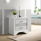 Miranda 3-drawer Nightstand Bedside Table White - Tampa Furniture Outlet