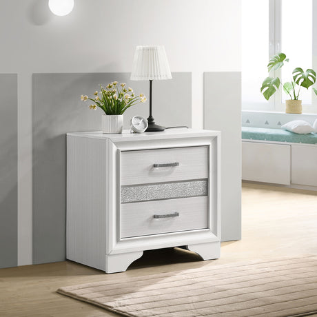 Miranda 3-drawer Nightstand Bedside Table White - Tampa Furniture Outlet