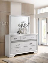 Miranda 7-drawer Dresser with Mirror White - Tampa Furniture Outlet