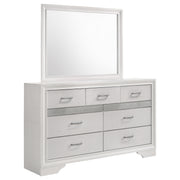 Tampa Furniture Outlet - Coaster - Miranda 7-drawer Dresser with Mirror White - 205113M