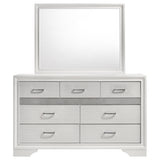 Miranda 7-drawer Dresser with Mirror White - Tampa Furniture Outlet