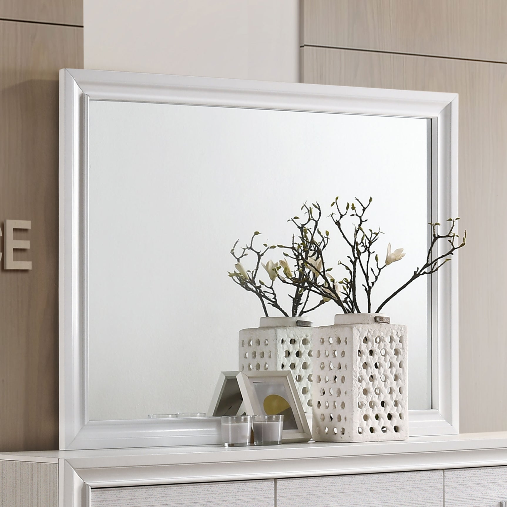 Miranda Dresser Mirror White - Tampa Furniture Outlet