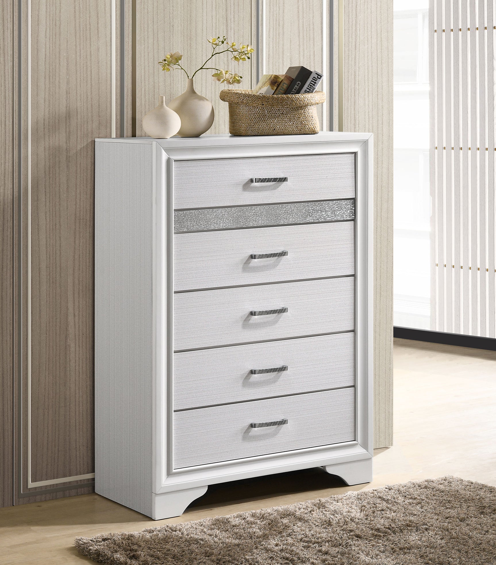 Miranda 6-drawer Bedroom Chest White - Tampa Furniture Outlet