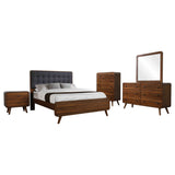 Robyn 5-piece Eastern King Bedroom Set Dark Walnut - Tampa Furniture Outlet