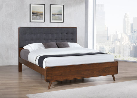 Robyn Wood Eastern King Platform Bed Dark Walnut - Tampa Furniture Outlet