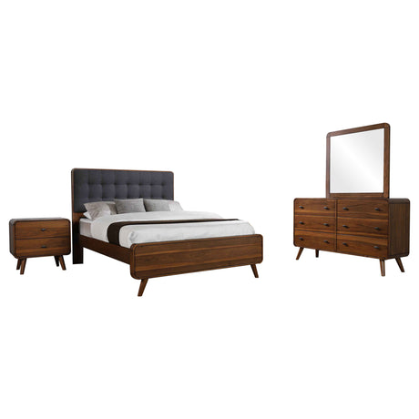 Robyn 4-piece Queen Bedroom Set Dark Walnut - Tampa Furniture Outlet