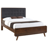 Robyn Wood Queen Platform Bed Dark Walnut - Tampa Furniture Outlet