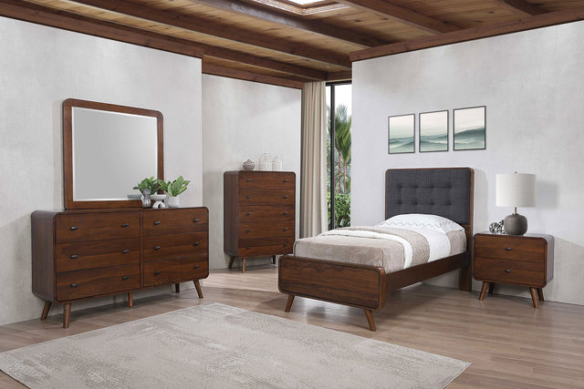 Tampa Furniture Outlet - Coaster - Robyn 5-piece Twin Bedroom Set Dark Walnut - 205131T-S5