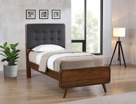 Robyn Wood Twin Platform Bed Dark Walnut - Tampa Furniture Outlet