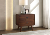 Robyn 2-drawer Nightstand Bedside Table Dark Walnut - Tampa Furniture Outlet