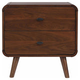 Robyn 2-drawer Nightstand Bedside Table Dark Walnut - Tampa Furniture Outlet