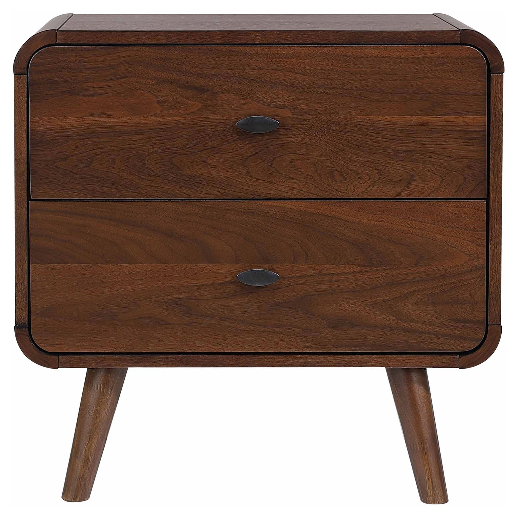Robyn 2-drawer Nightstand Bedside Table Dark Walnut - Tampa Furniture Outlet