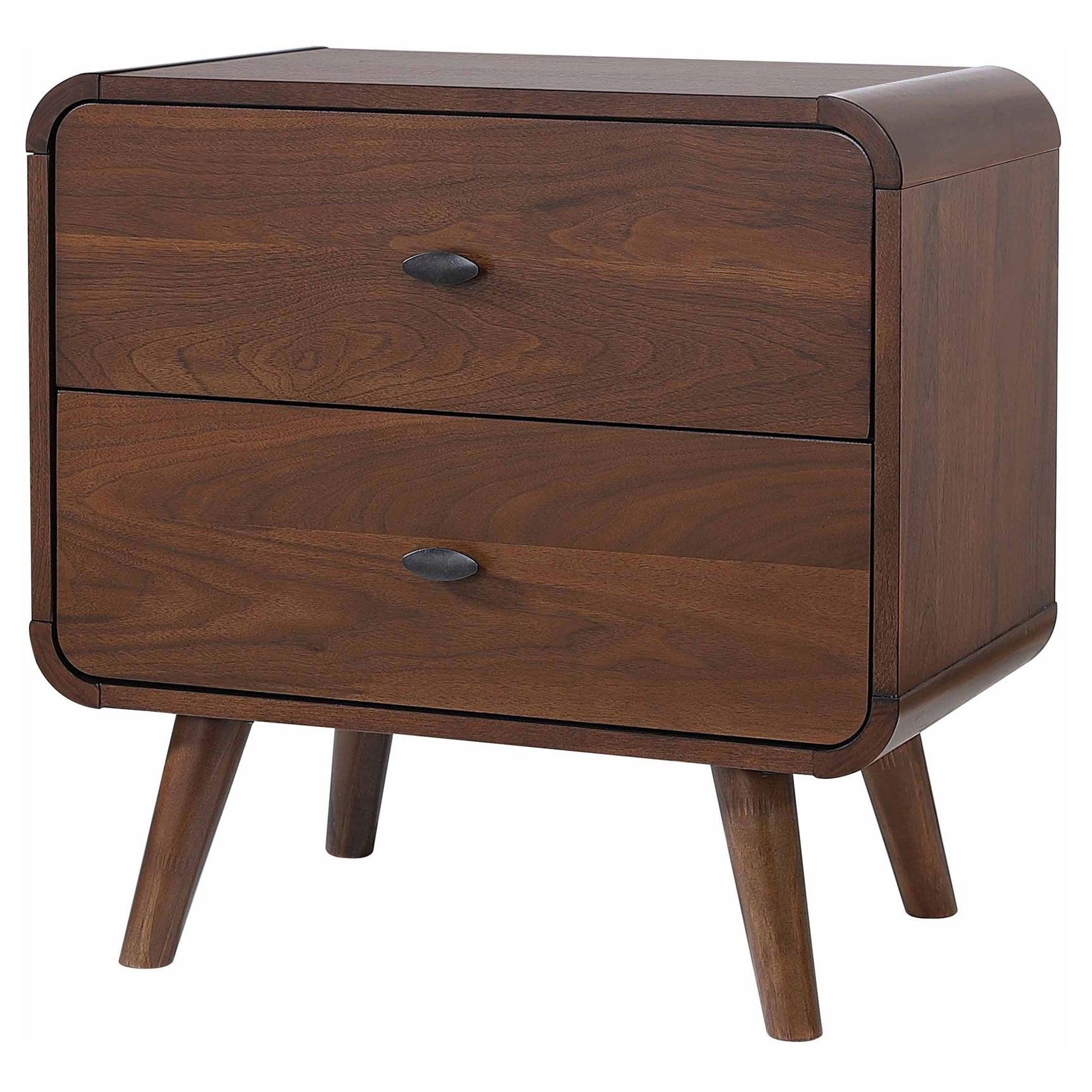 Robyn 2-drawer Nightstand Bedside Table Dark Walnut - Tampa Furniture Outlet