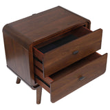 Robyn 2-drawer Nightstand Bedside Table Dark Walnut - Tampa Furniture Outlet